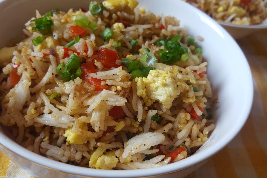 Vegan egg fried rice | Vegan fried rice | Vegetarian fried rice