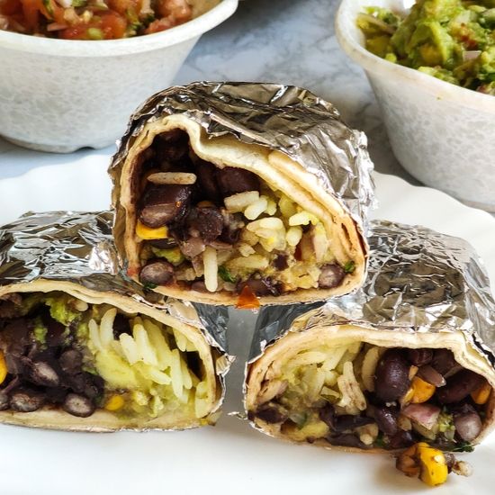 Vegan Burritos Recipe With Cilantro Lime Rice And Black Bean