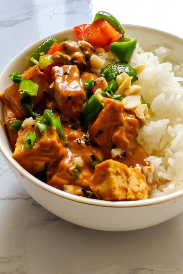 Tofu in peanut sauce