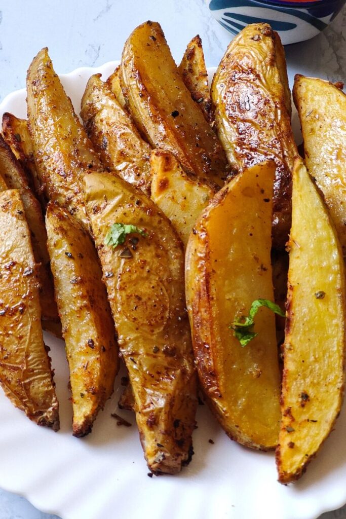 Baked Potato Wedges an addictive, vegan and glutenfree appetizer