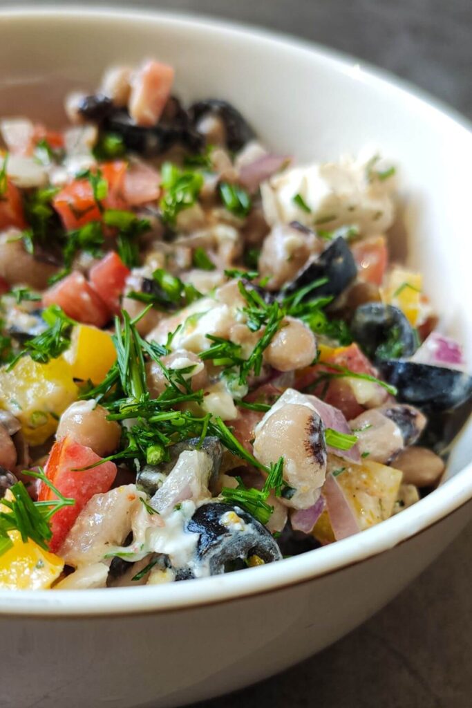 Greek black eyed pea salad Vegetarian Mediterranean salad