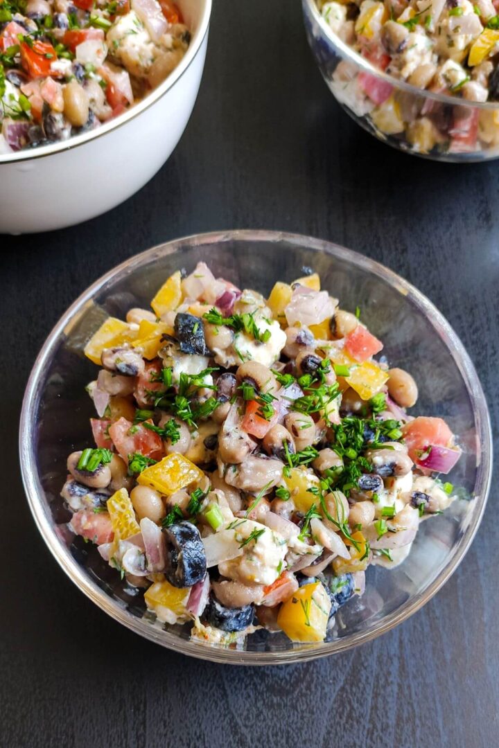 Greek black eyed pea salad Vegetarian Mediterranean salad