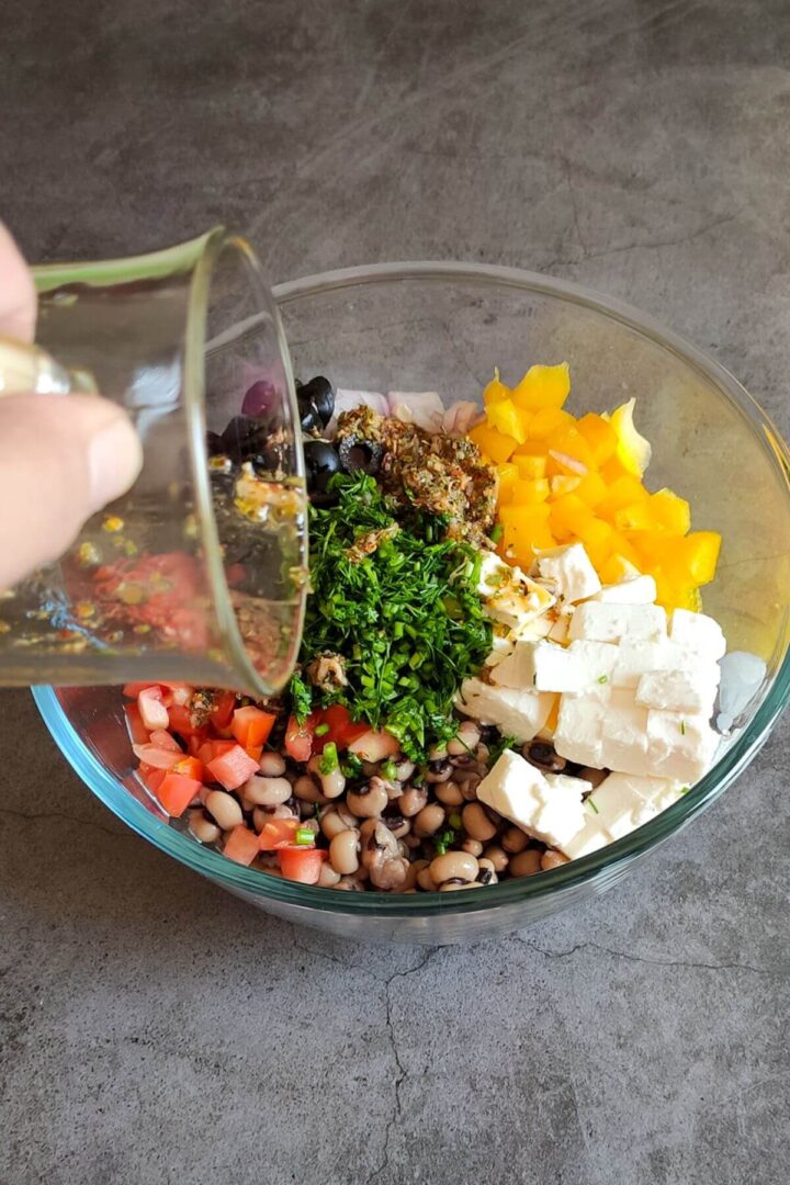 Greek black eyed pea salad Vegetarian Mediterranean salad