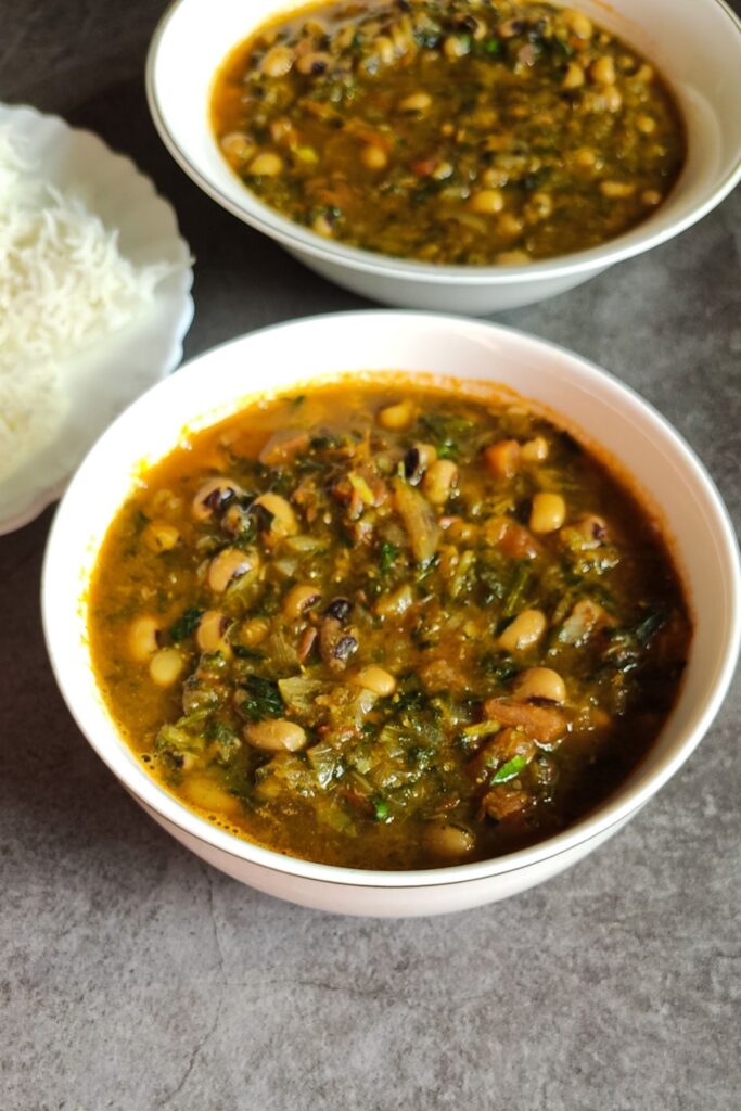 Black eyed peas curry with spinach A delicious vegan & glutenfree curry