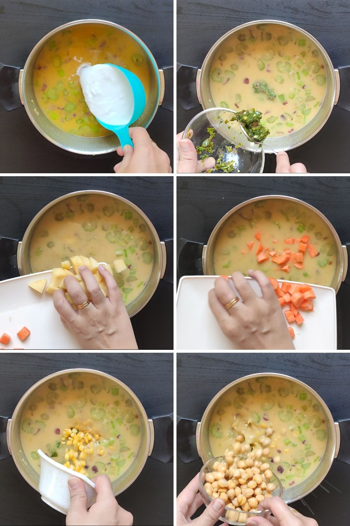 Steps to make Trinidad corn soup