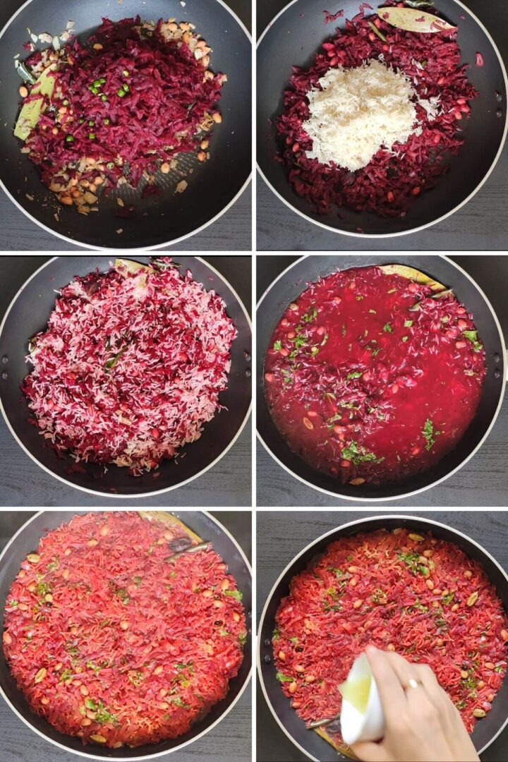 Beetroot rice recipe Quick one pot rice recipeIndian style