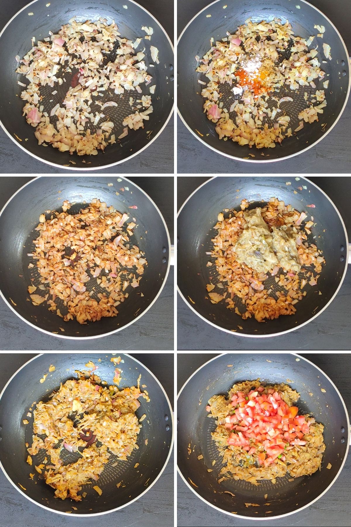 Steps of making Baingan bharta