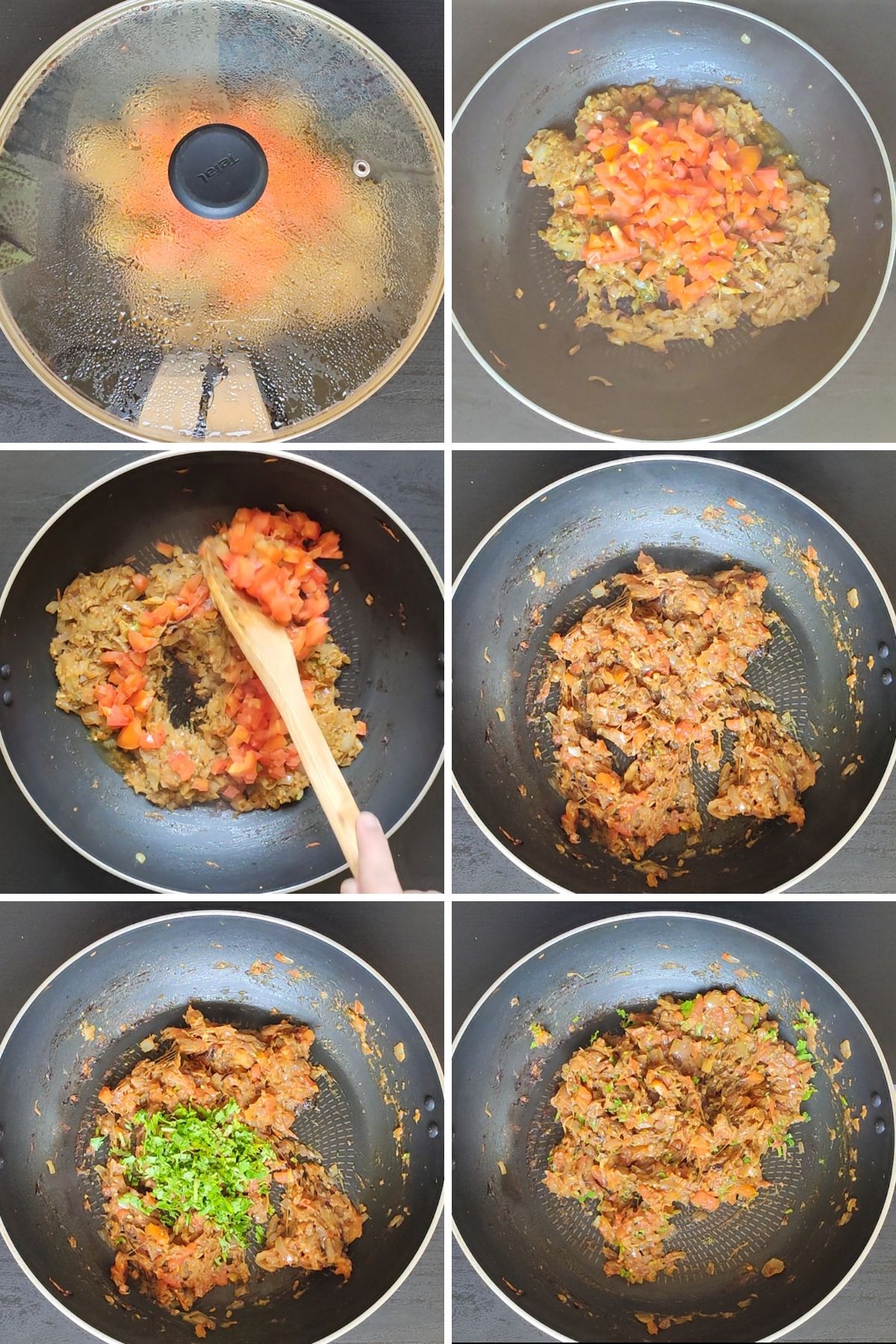 Steps of making Punjabi baingan bharta