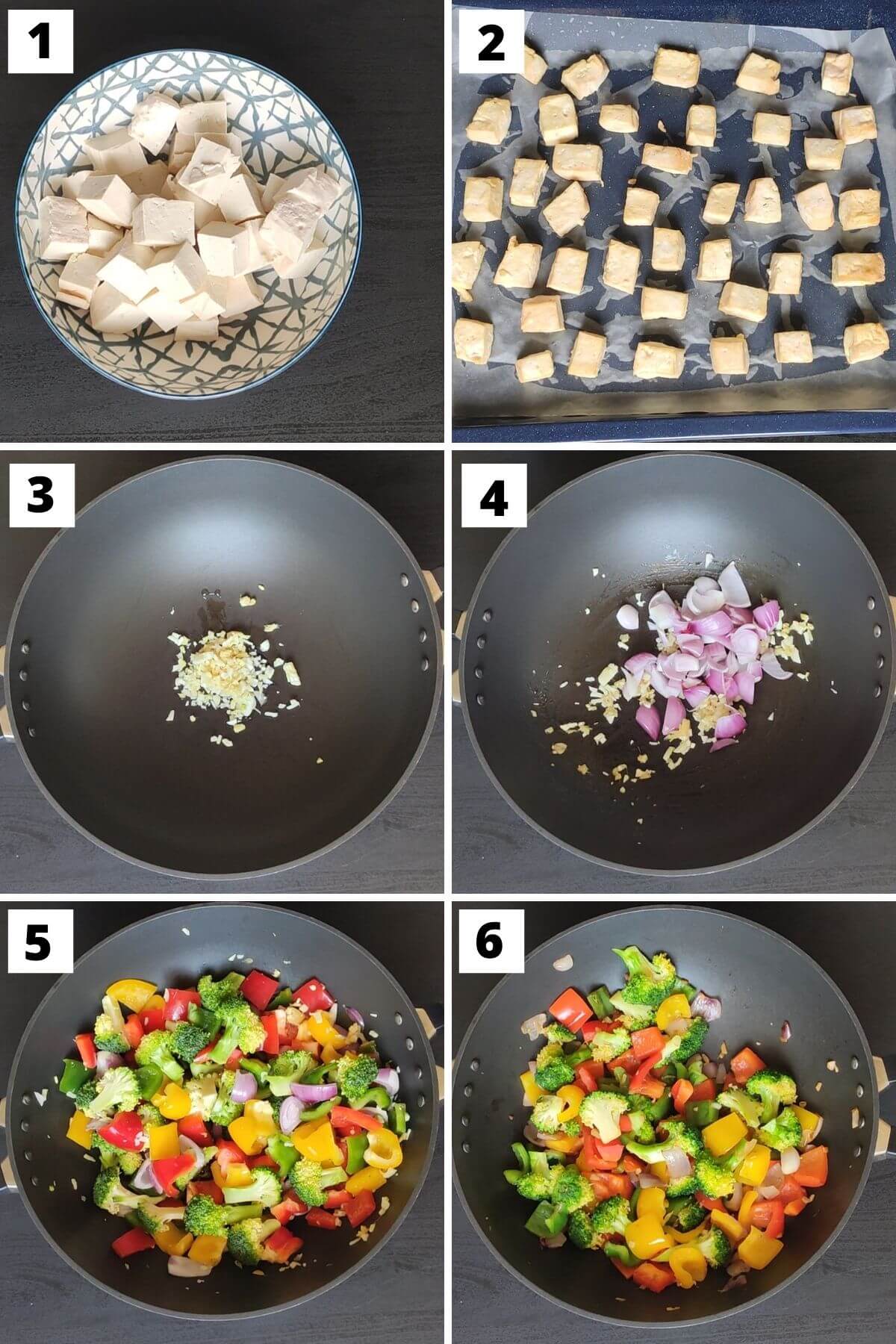 Steps to make sweet and sour tofu with broccoli