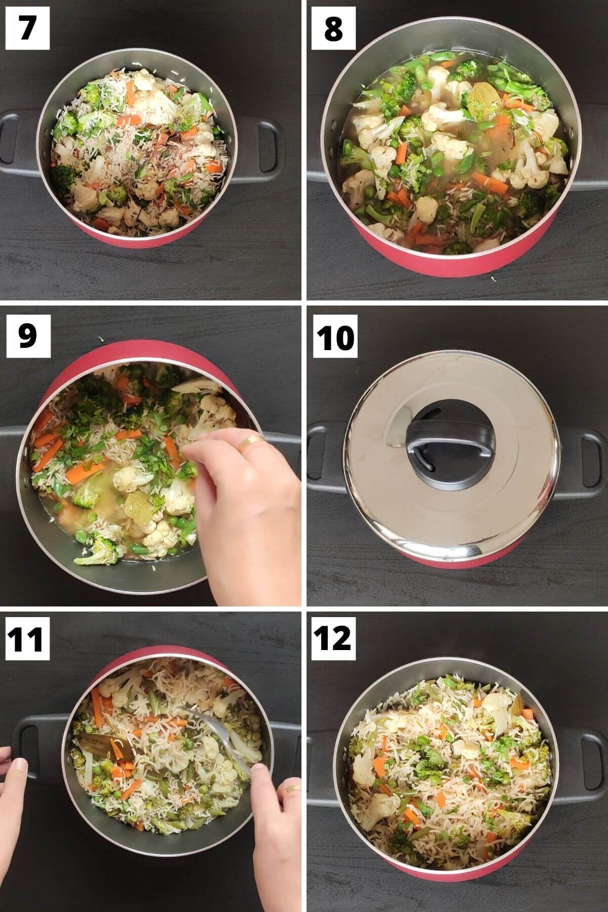 Steps to make vegetable rice