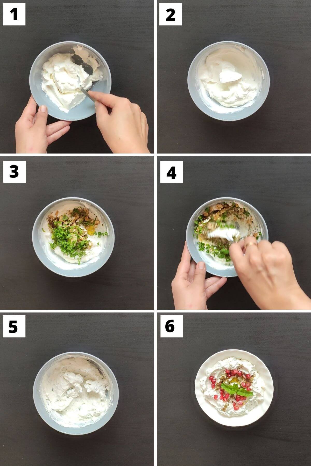 Steps to make Labneh dip