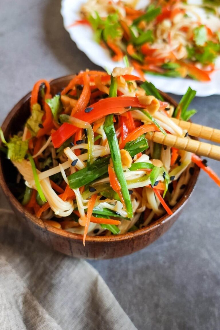 Enoki mushroom salad Golden needle mushroom salad 10 mins recipe