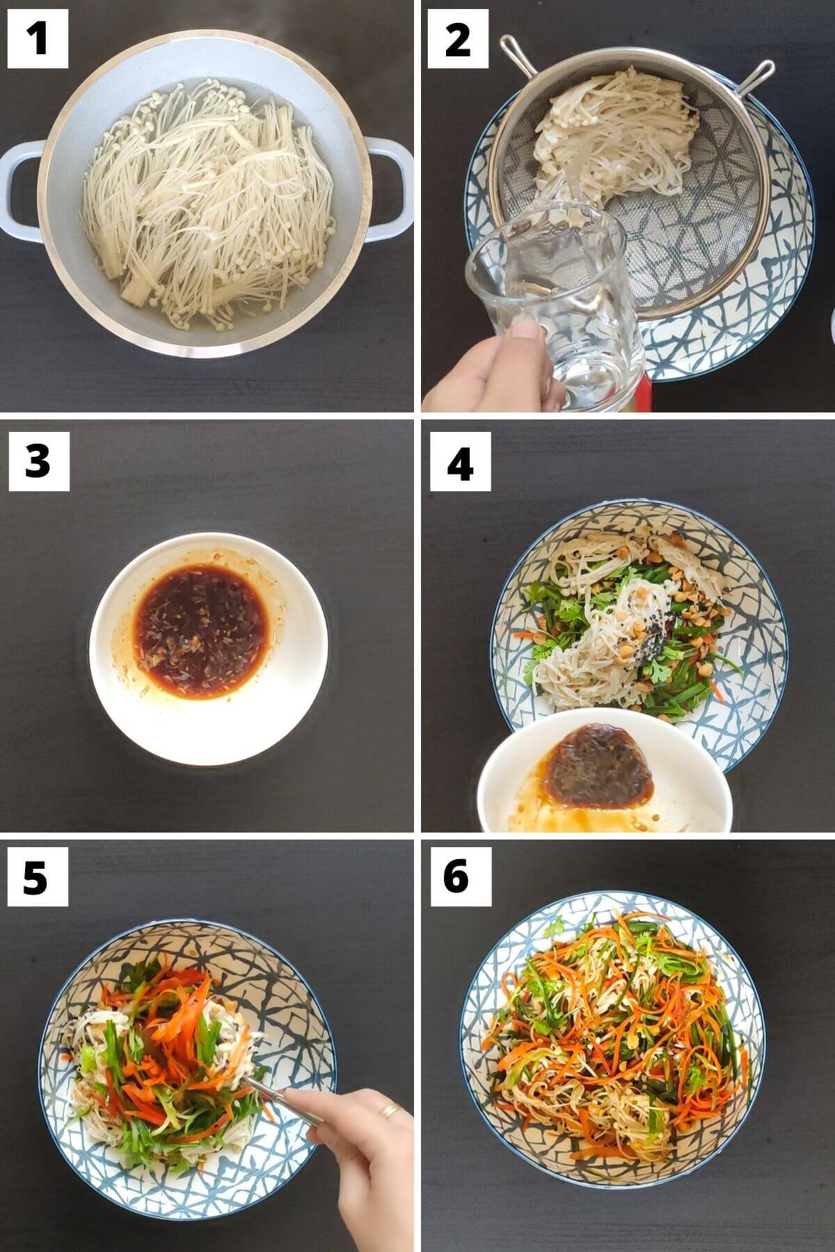 Steps to make Asian mushroom salad