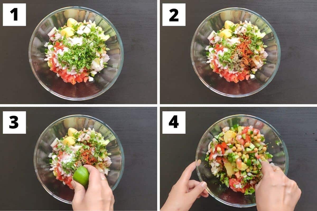 Steps to make simple Indian  chickpea salad