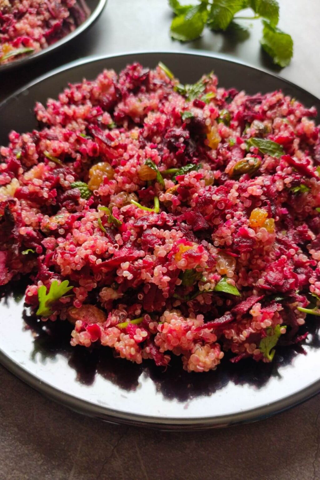 Quinoa beet salad Middle Eastern style Greenbowl2soul
