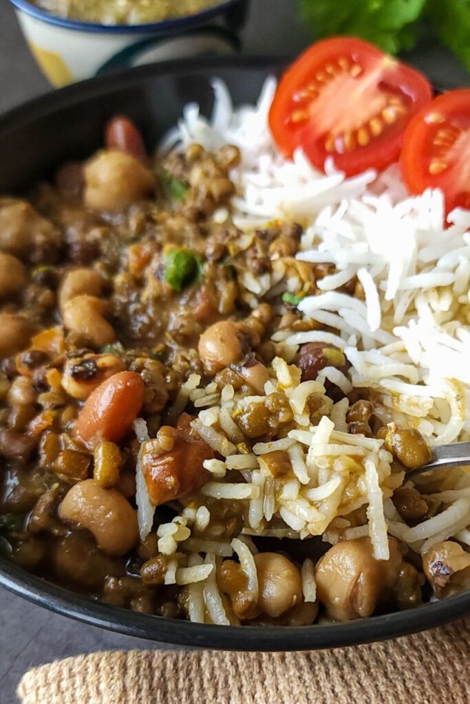 Indian beans curry A delicious mixed Indian beans curry