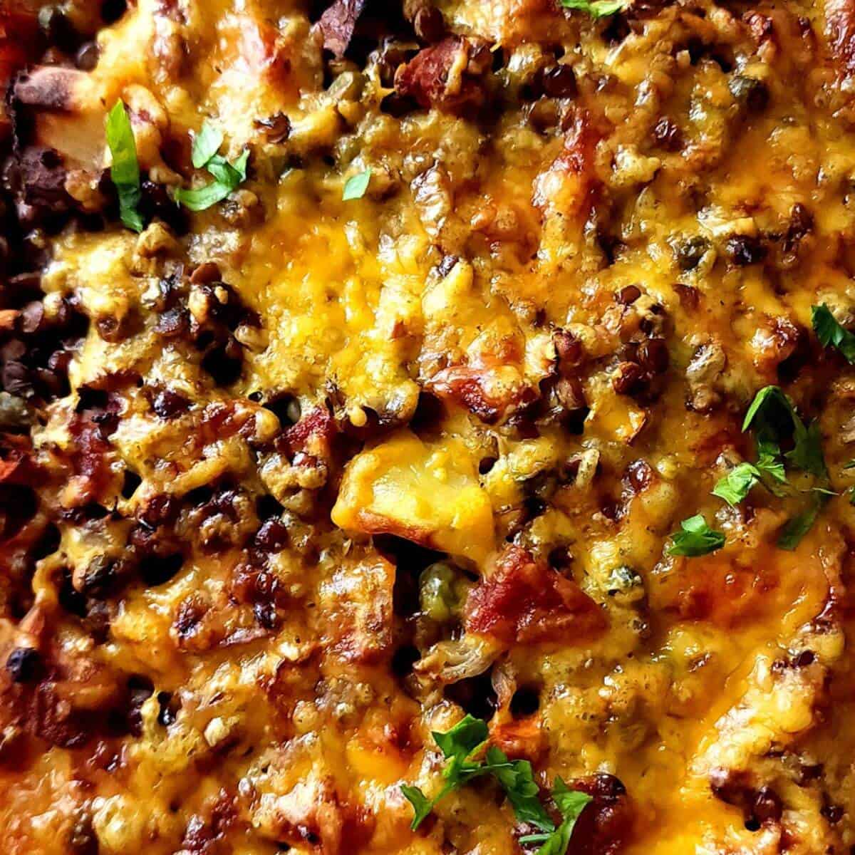 Easy vegetarian lentil casserole-image