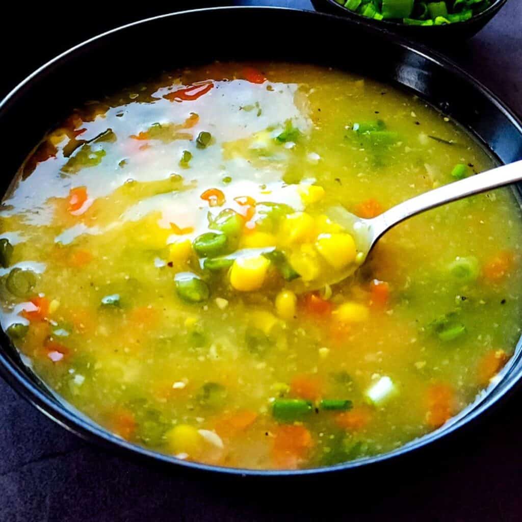 Easy frozen vegetable soup Greenbowl2soul