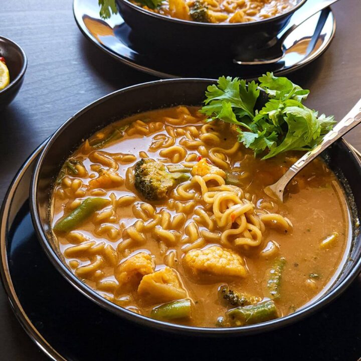 Thai red curry noodle soup