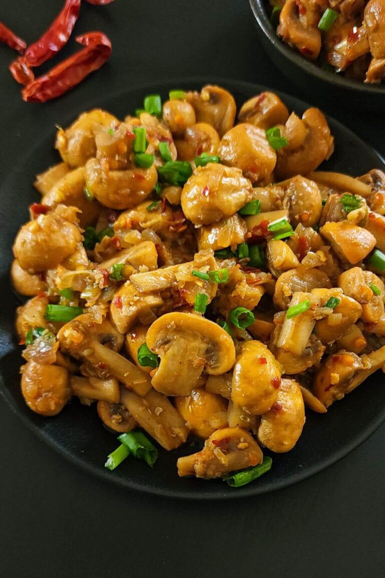 Spicy garlic mushrooms