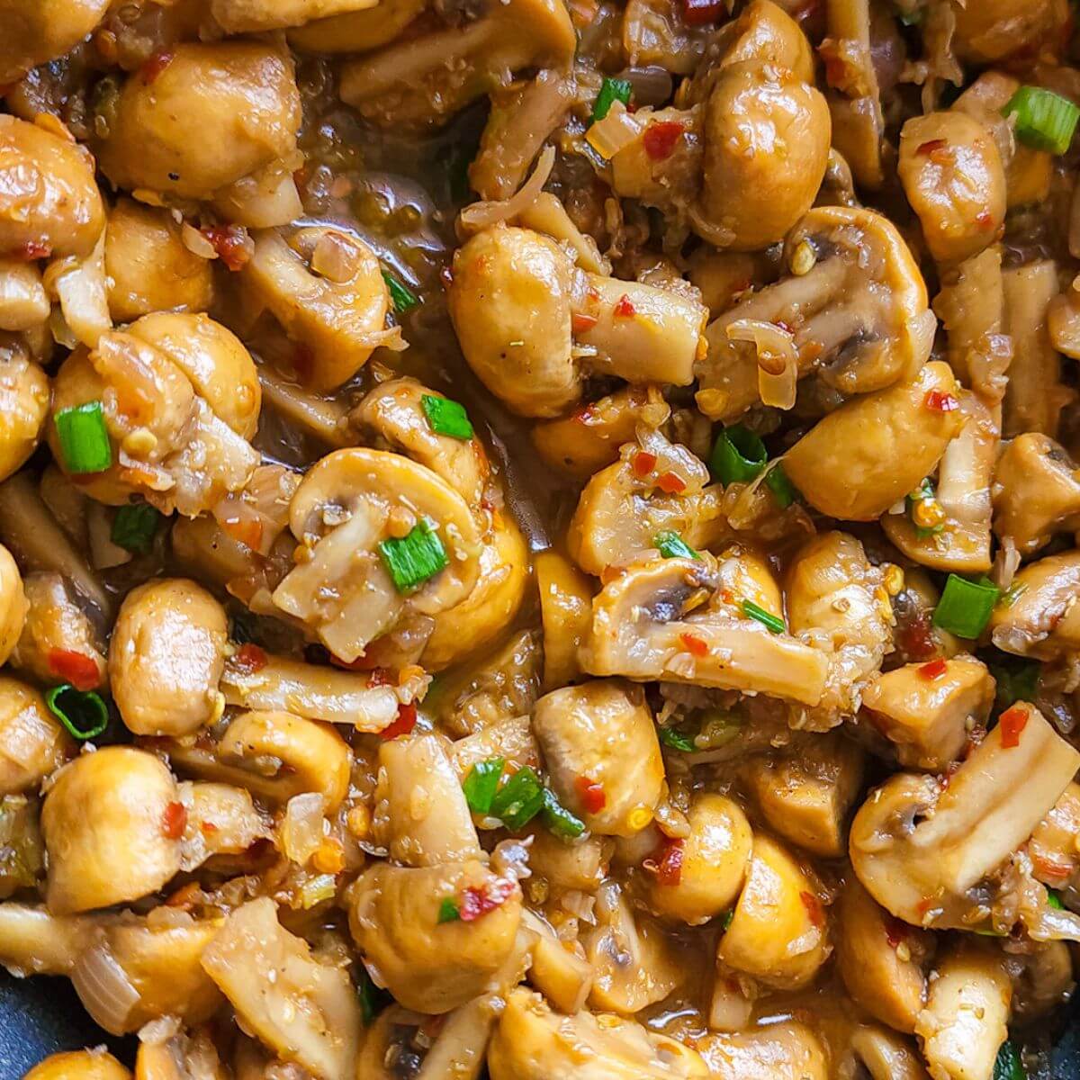Spicy garlic mushrooms