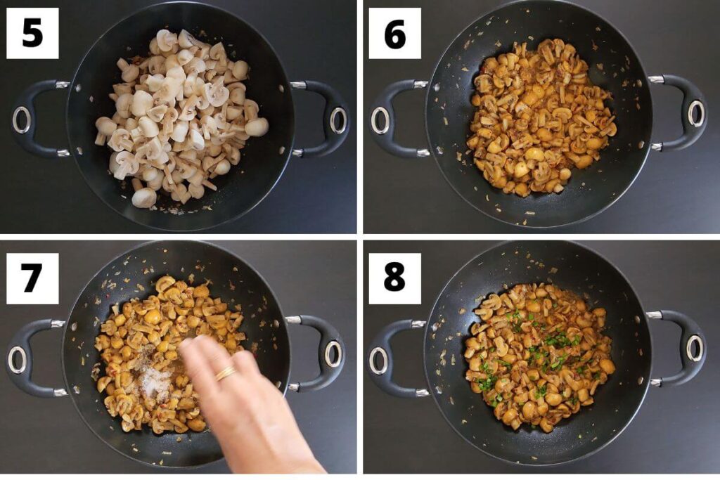 Spicy garlic mushrooms