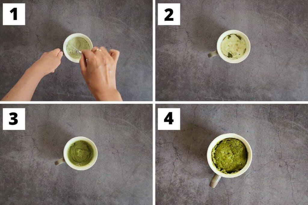 Matcha mug cake