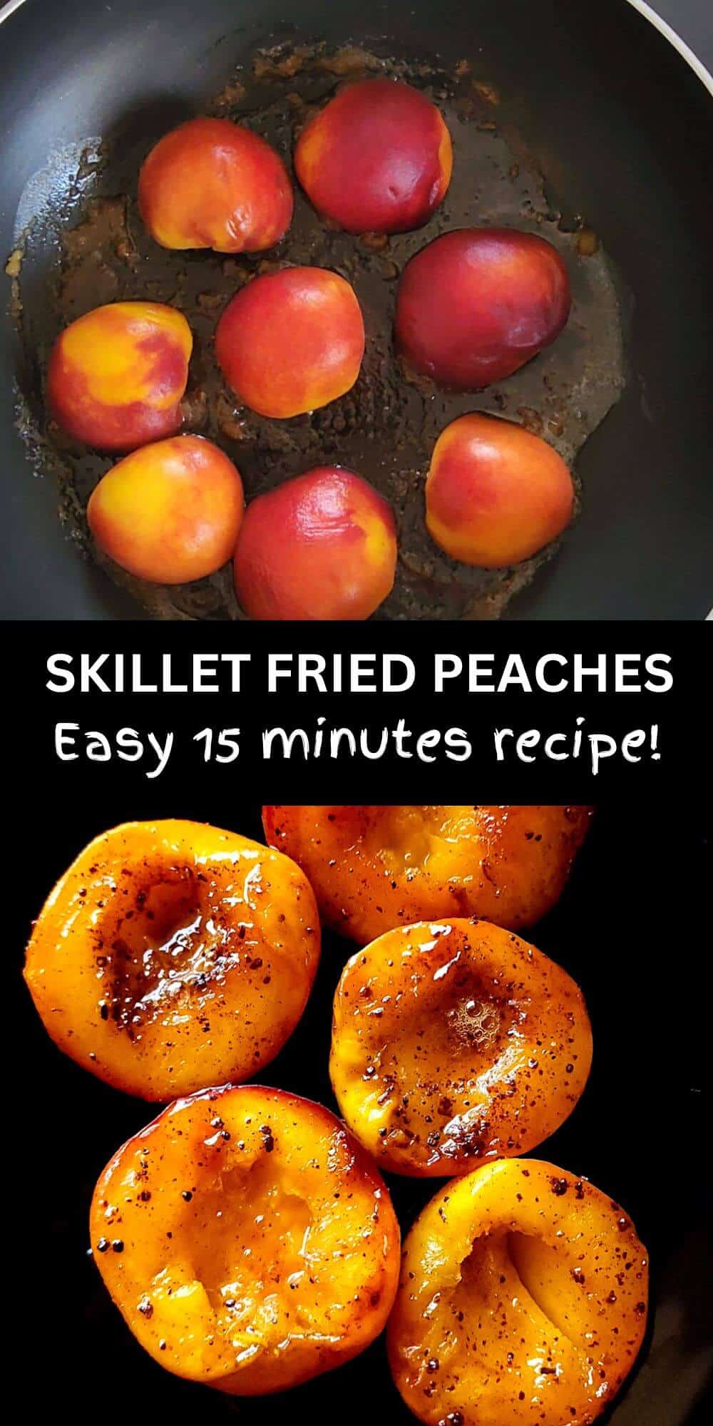 Easy pan fried peaches with sugar and cinnamon Greenbowl2soul