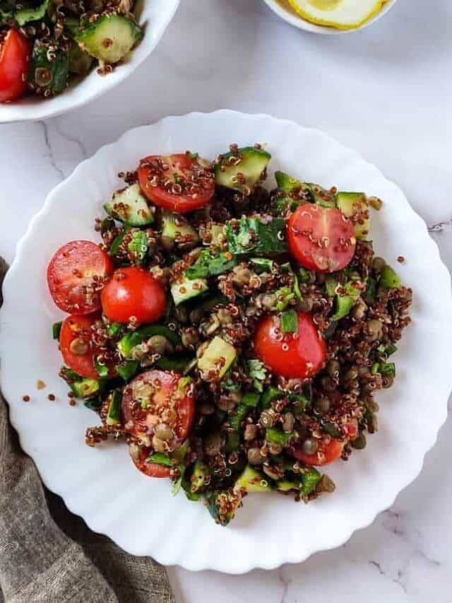 Quinoa lentil salad Greenbowl2soul