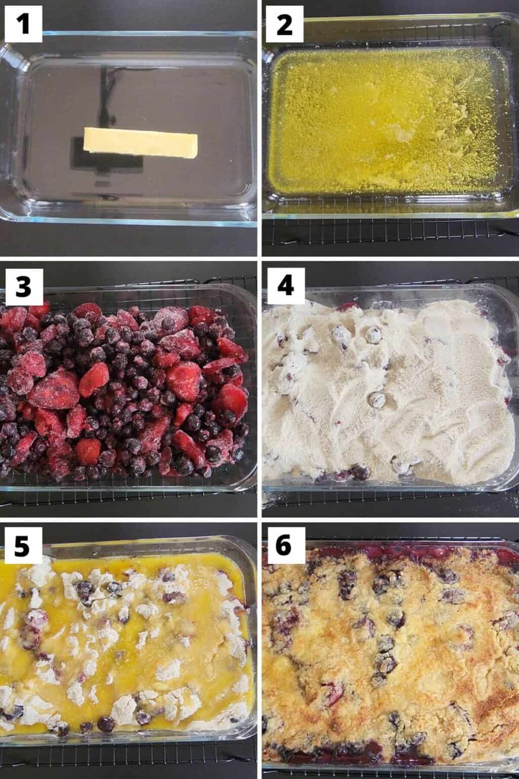 3 ingredients frozen berries cobbler with cake mix Greenbowl2soul