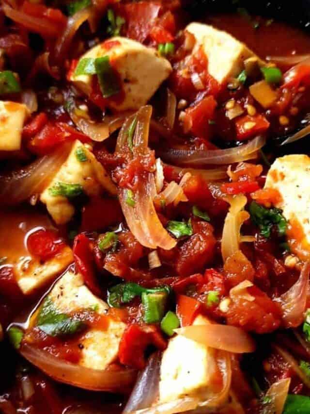 Asian tofu in tomato sauce