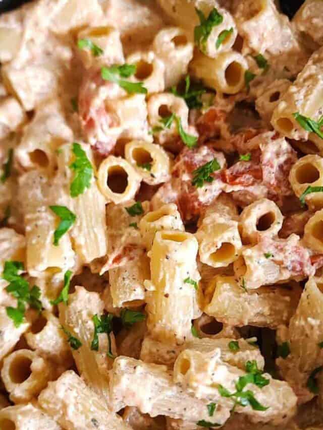 Tomato ricotta rigatoni
