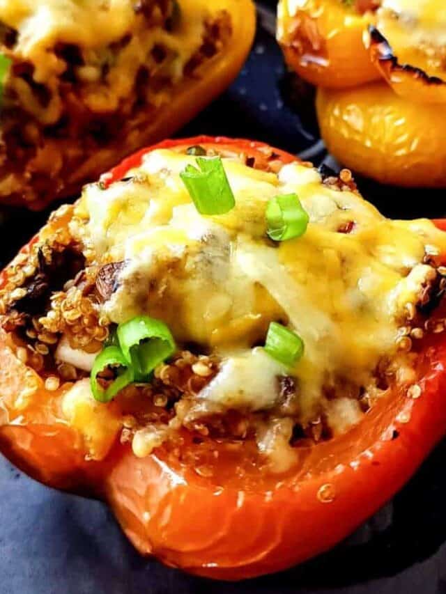 Stuffed peppers with mushrooms